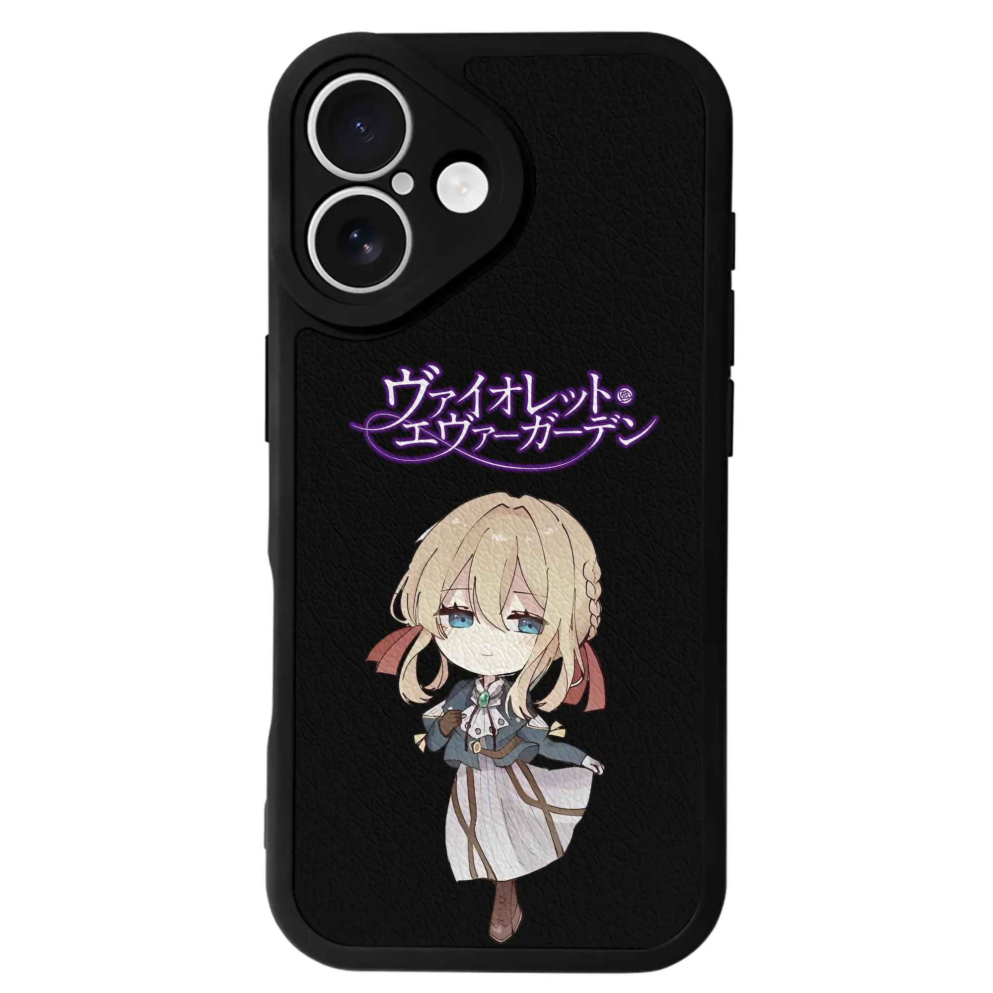 ヴァイオレット・エヴァーガーデン グッズ,ヴァイオレット・エヴァーガーデン - IPhone 16シリーズ対応 ・ シリコンスマホケース ・ レザー調 ・ 高精度フィット ・ 耐衝撃 ・ ワイヤレス充電対応 ・ 精密カット